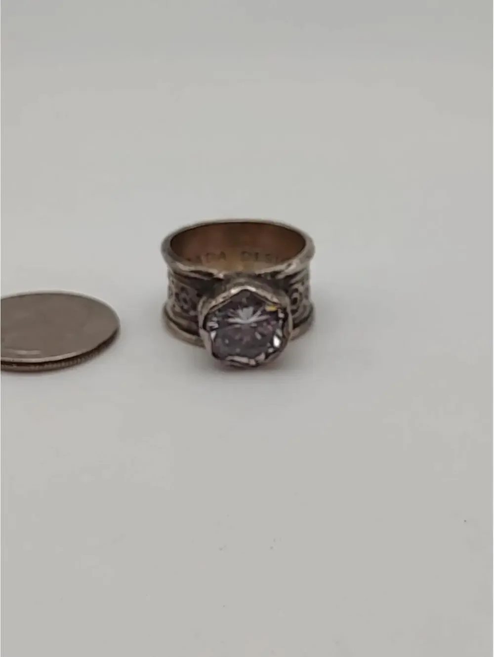 Silpada Queen For A Day Sterling CZ Ring R2208 Israel Sz 10 - Picture 2 of 4